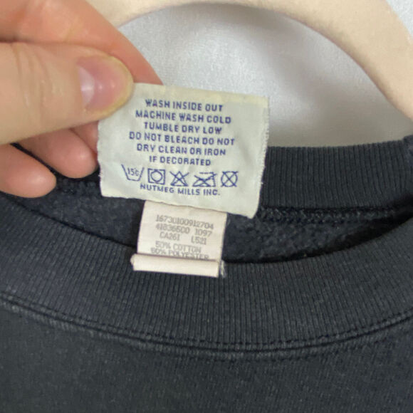 Vintage Iowa Hawkeyes Pullover Sweatshirt Crewneck Sz M Black Lee Sport Boxy Fit - Picture 4 of 8